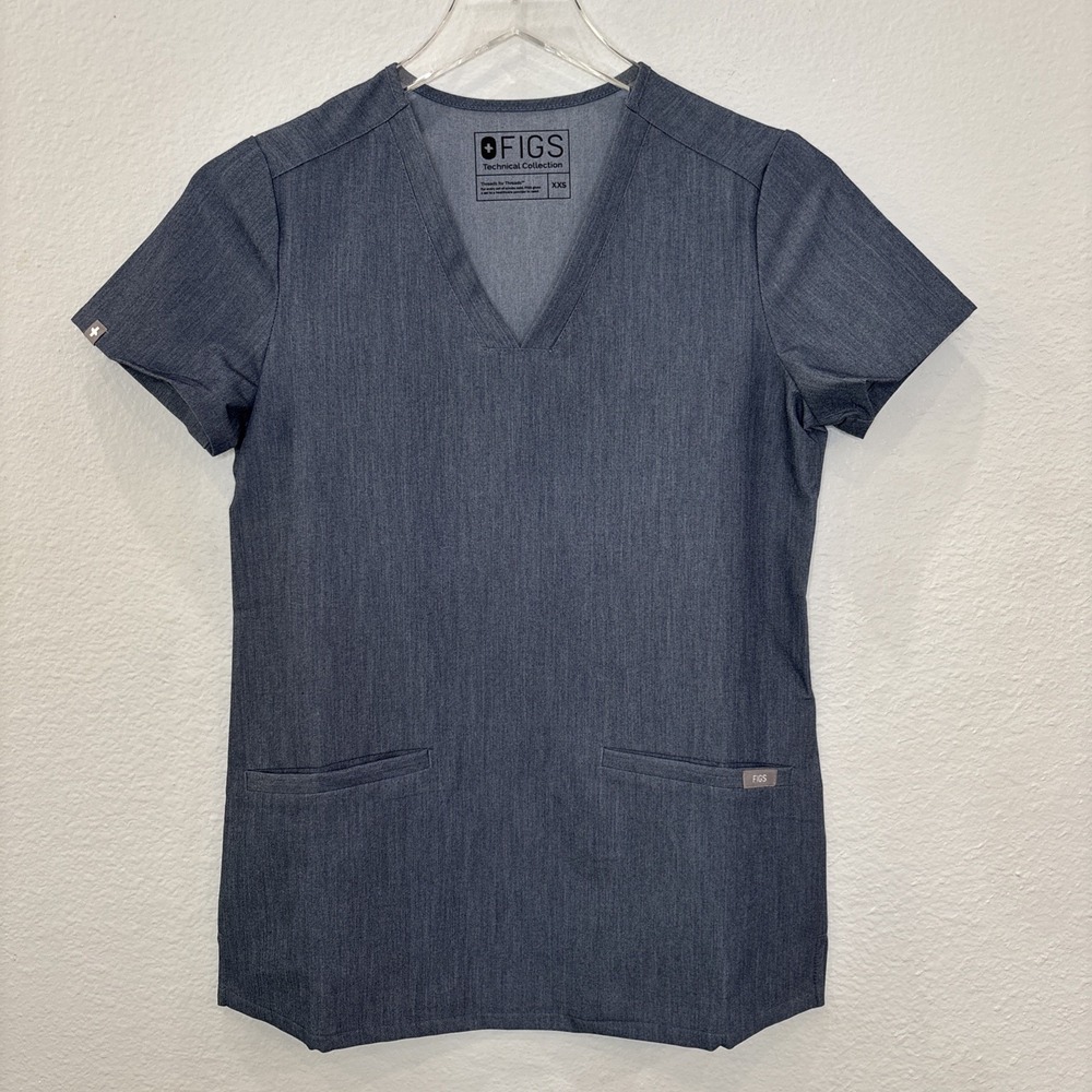 NWT Figs Women's Casma Three Pocket Scrub Top - Size XXS